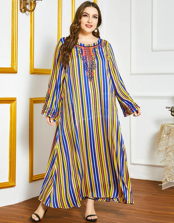 Multi Colored Maxi Dress For Women